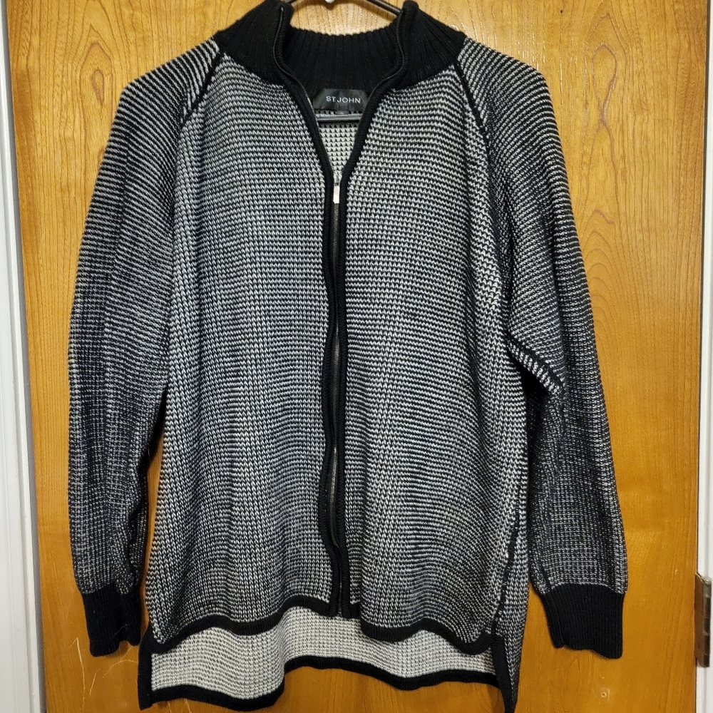 St. John Classic black cardigan size xl